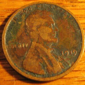 1919 PLAIN WHEAT PENNY